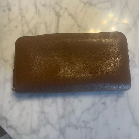 Prada Tan Leather Zip-Around Wallet - Picture 12 of 16